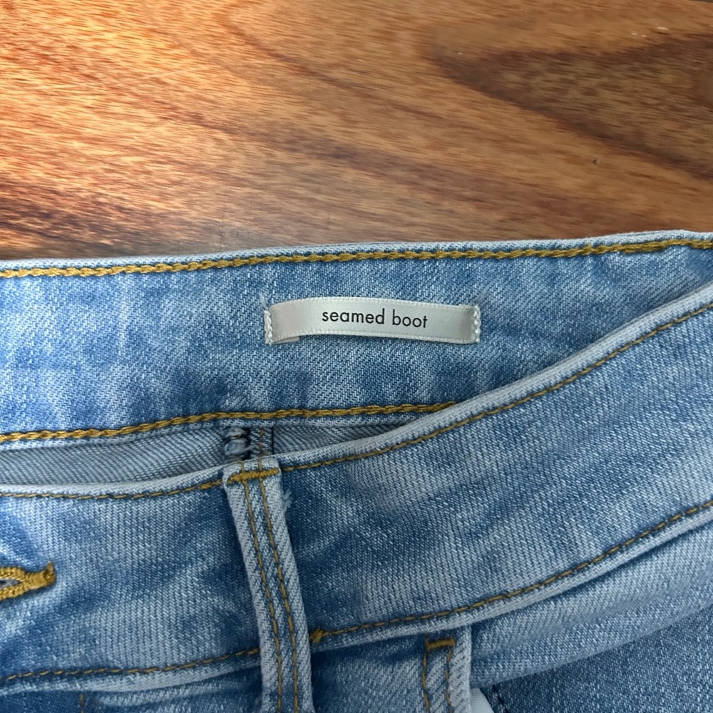 Wrangler Seamed Bootcut Jeans Light Wash High Rise Denim 12 western 112325080 - Picture 9 of 12